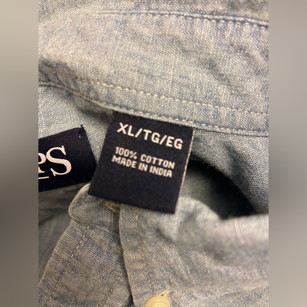 Chaps Light Blue Button-Up Shirt - image 4